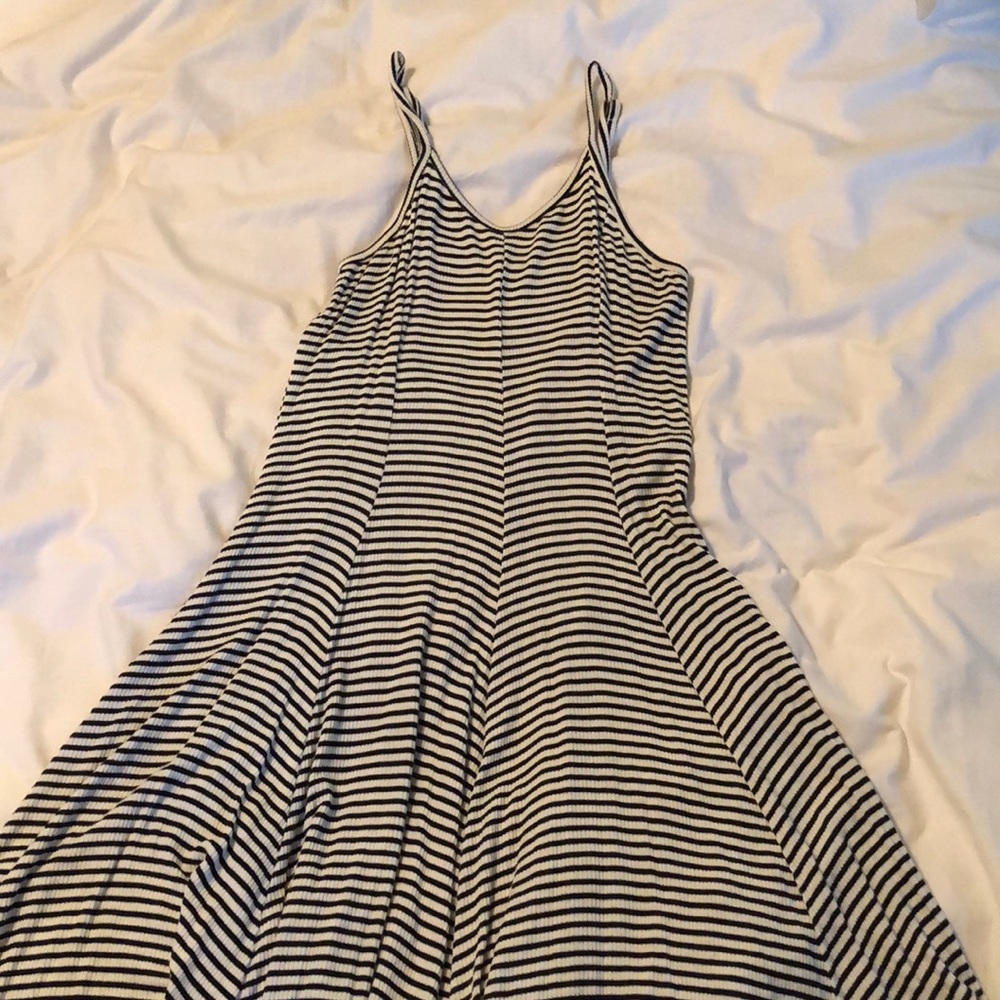 Black and White Striped Dress